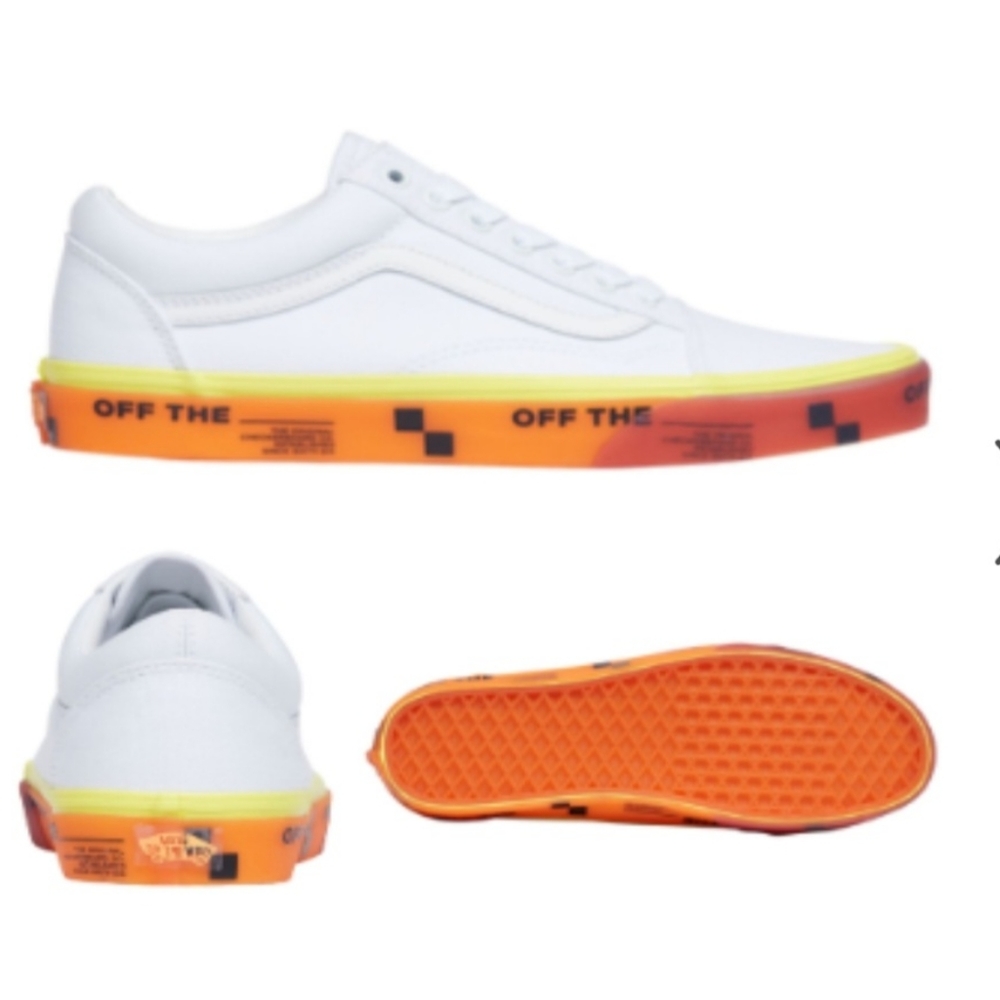 Vans White Canvas "Off the ______" Old Skool Skater Sneakers sz 6.0 BNIB